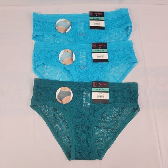No Boundaries Women’s 3-Pack Stretch Floral Lace Cheeky Panties –Size Small - Picture 8 of 14